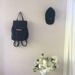Vintage Black Leather Backpack